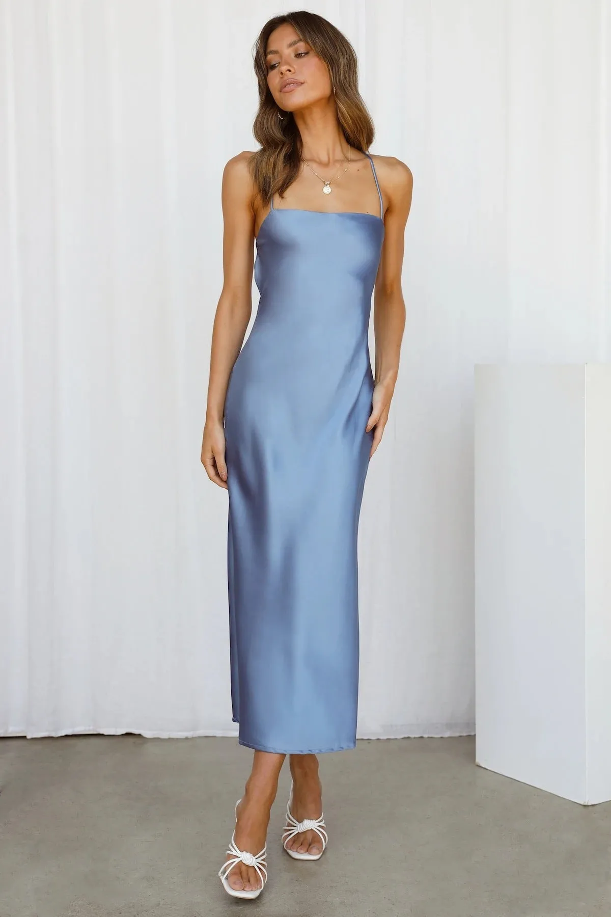 Back Lace-up Sexy Slim Dress Mid-Length Dress Spring Summer