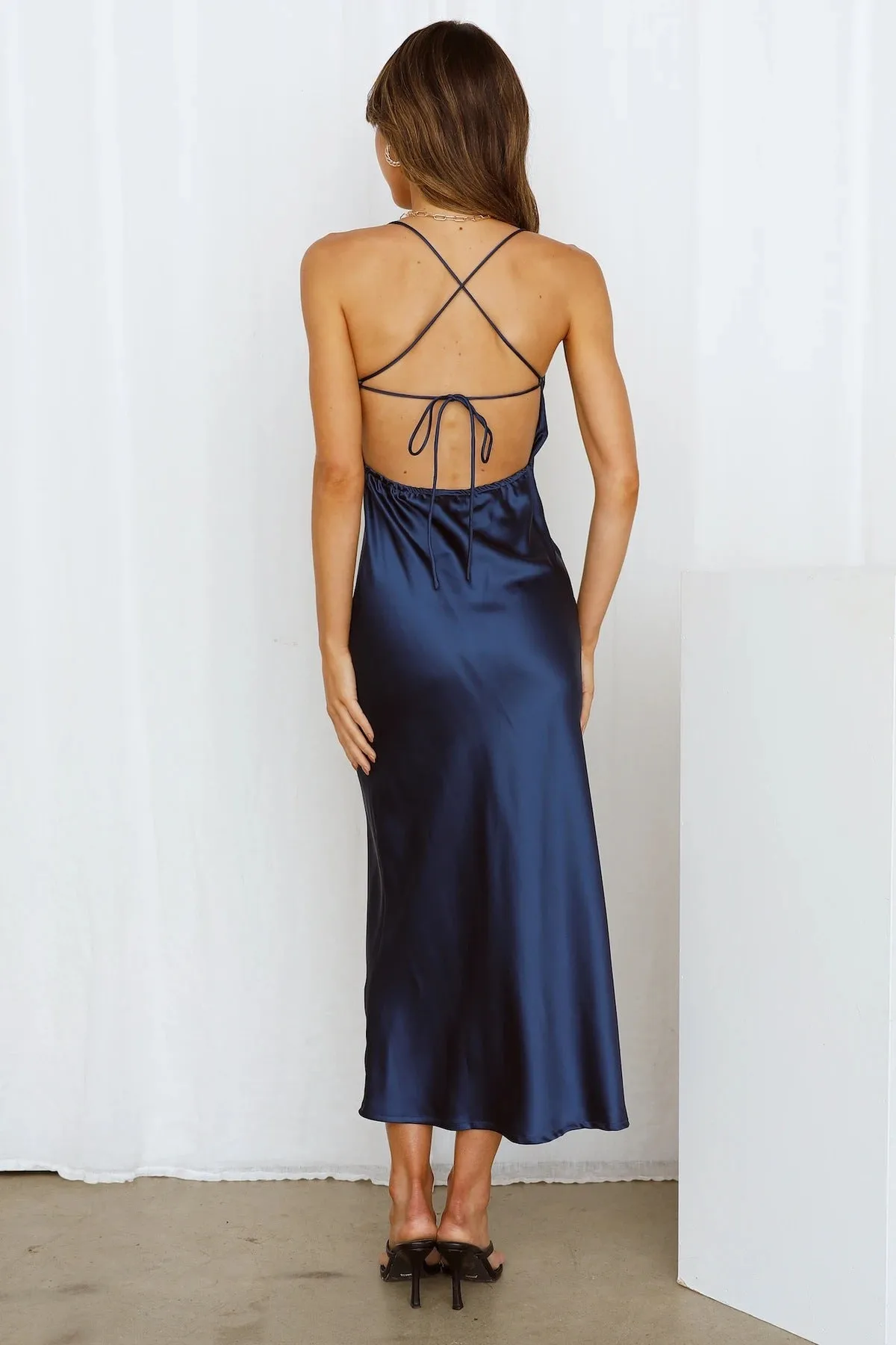 Back Lace-up Sexy Slim Dress Mid-Length Dress Spring Summer