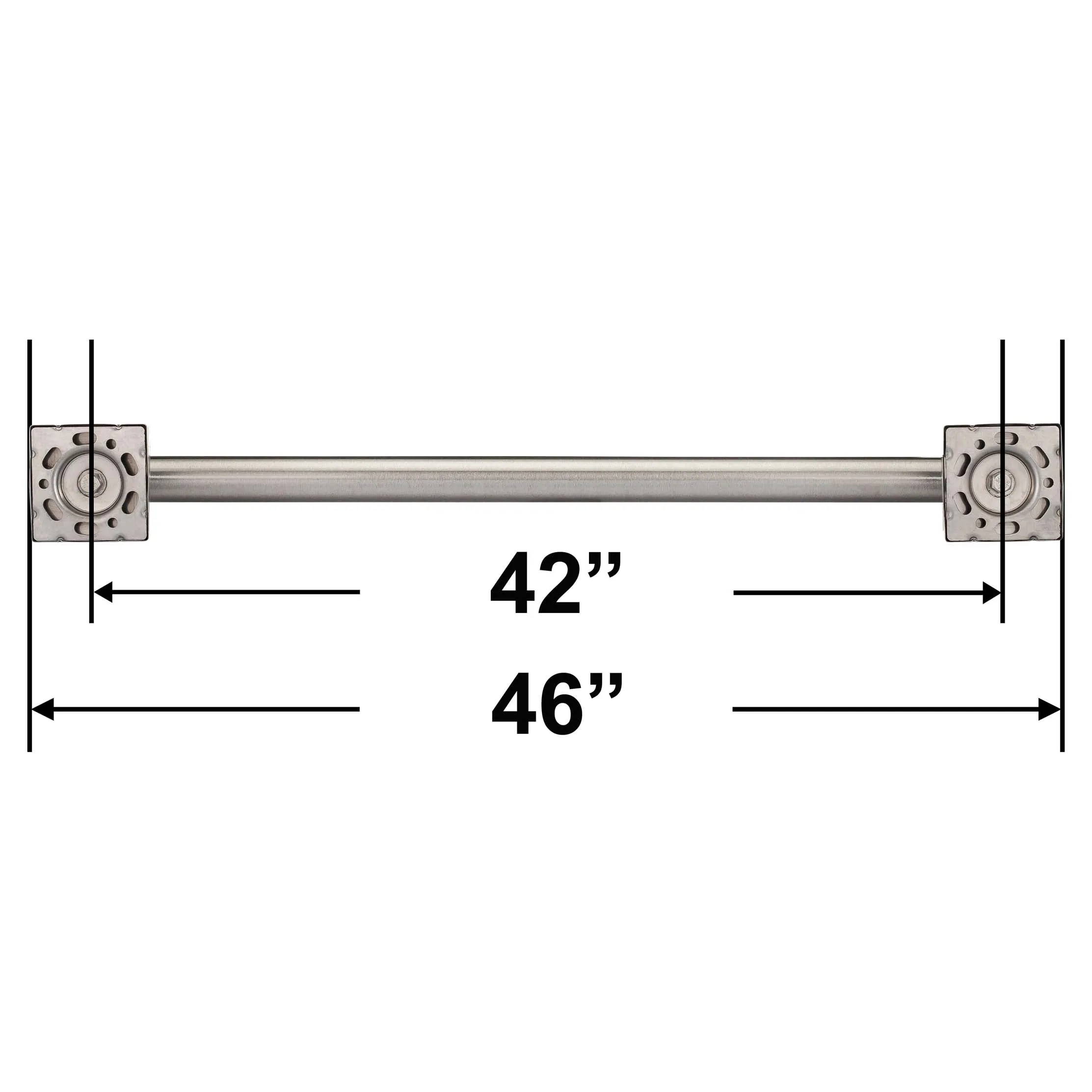 Bathroom Grab Bar, Contemporary, Square Escutcheon, 42 In. X 1 1/4 In.