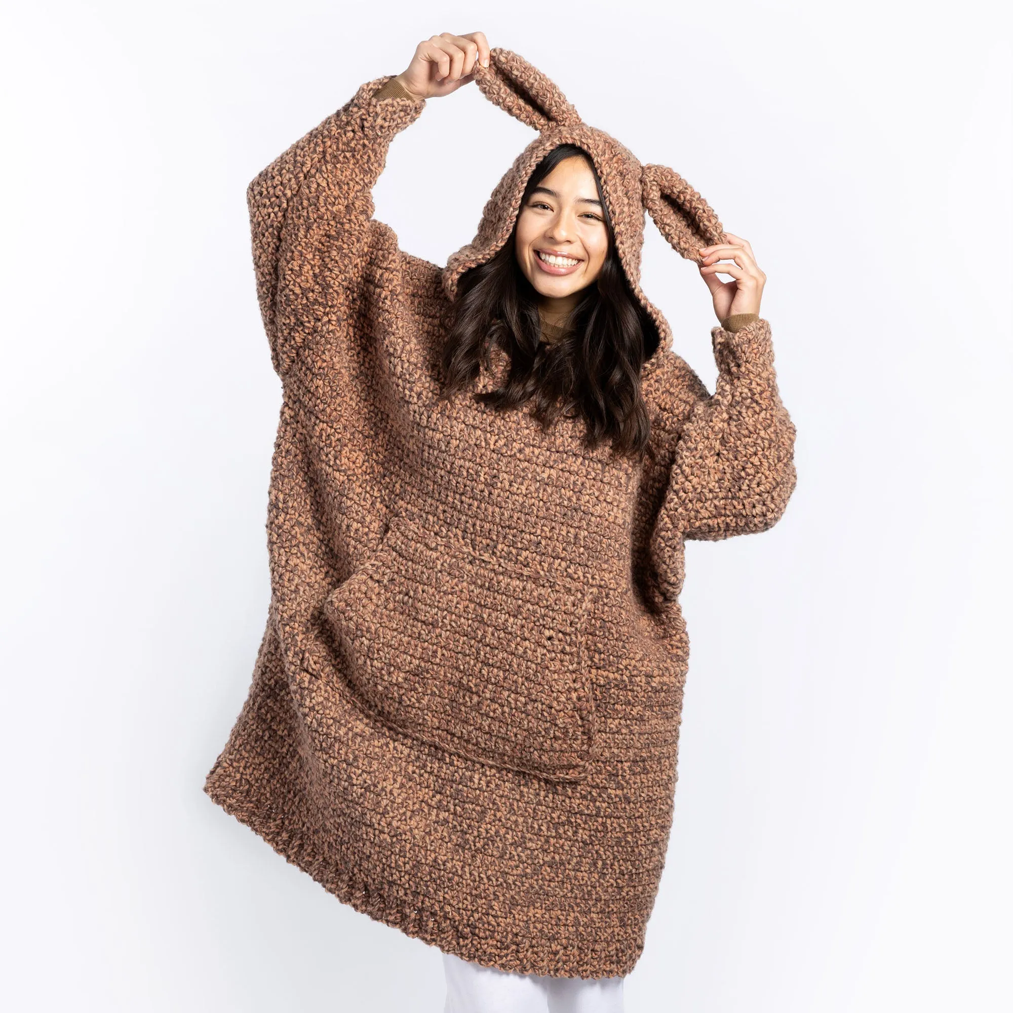 Bernat Big Bear Comfort Crochet Blanket Hoodie