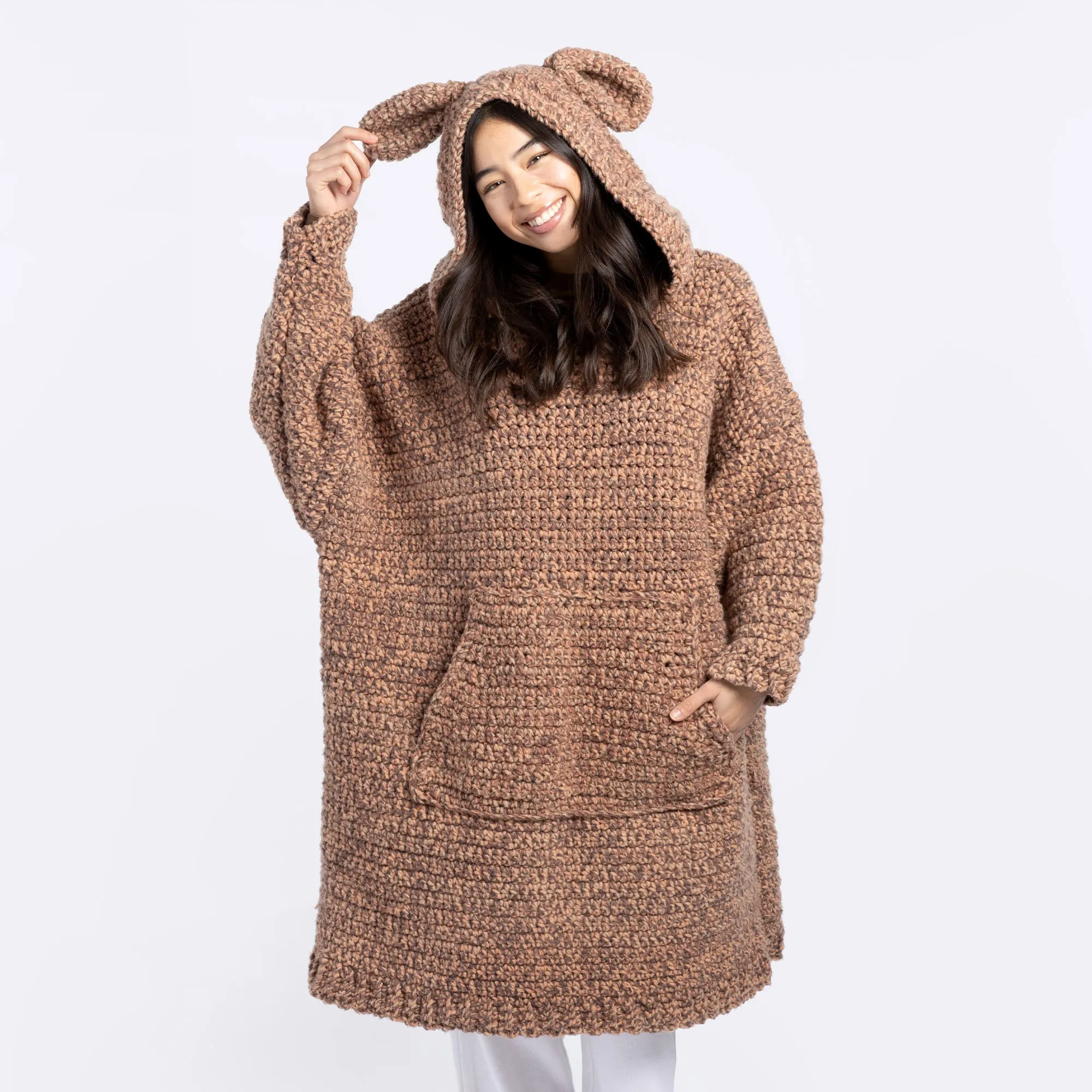 Bernat Big Bear Comfort Crochet Blanket Hoodie