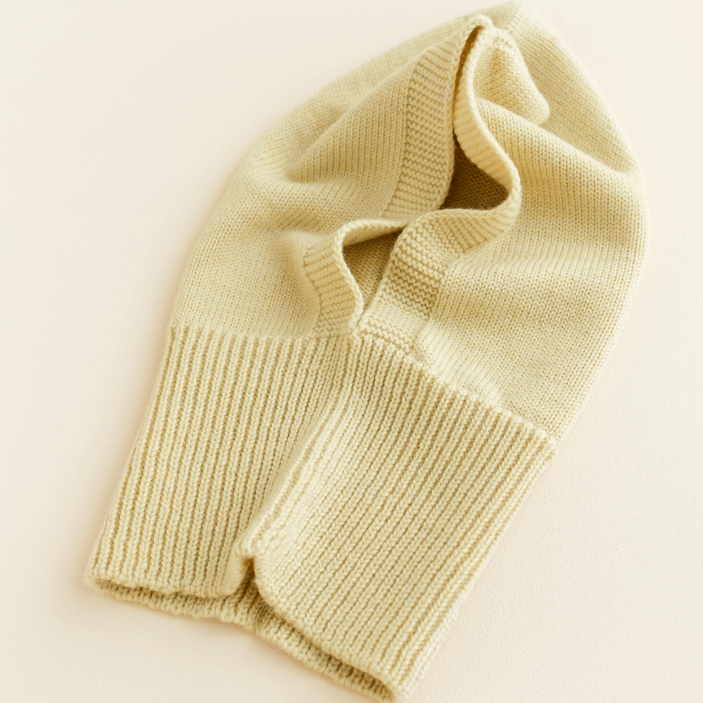Eddy Merino Wool Balaclava (Light Yellow)