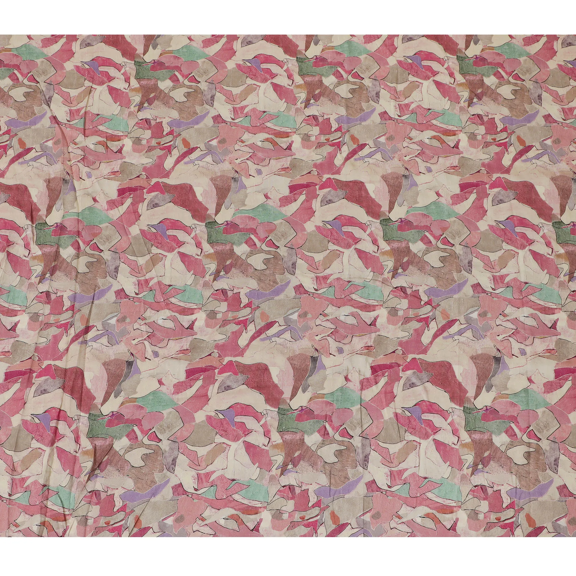 Elegant Multicolor Abstract Viscose Fabric - 110 cm Wide-D19403