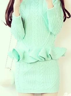 FASHION HOT TWO PIECE SWEATER DRESS