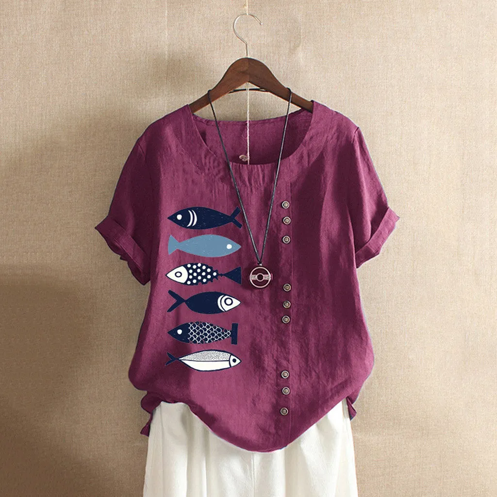 Fish Printed Blouse