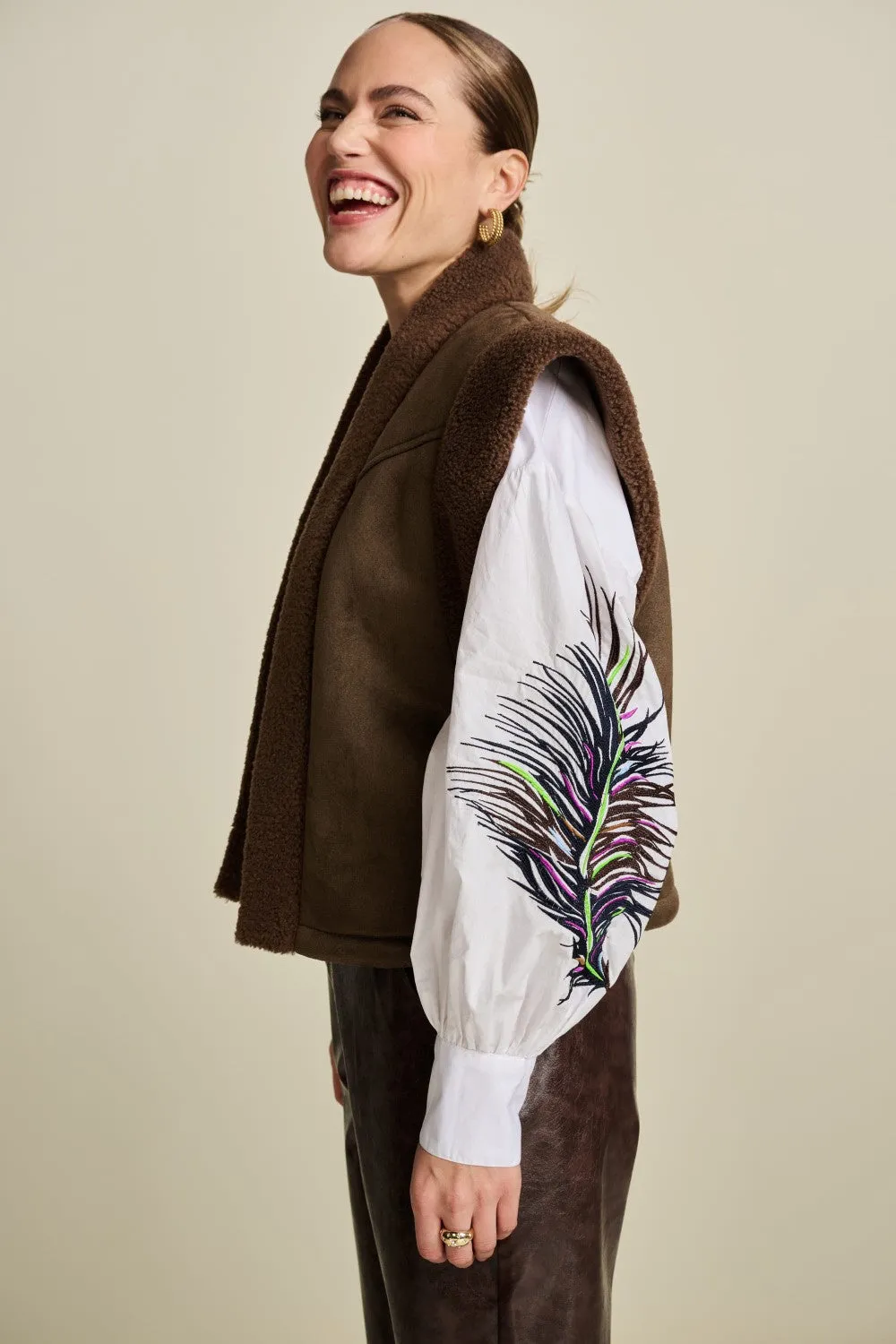 Gilet Lamny Brown