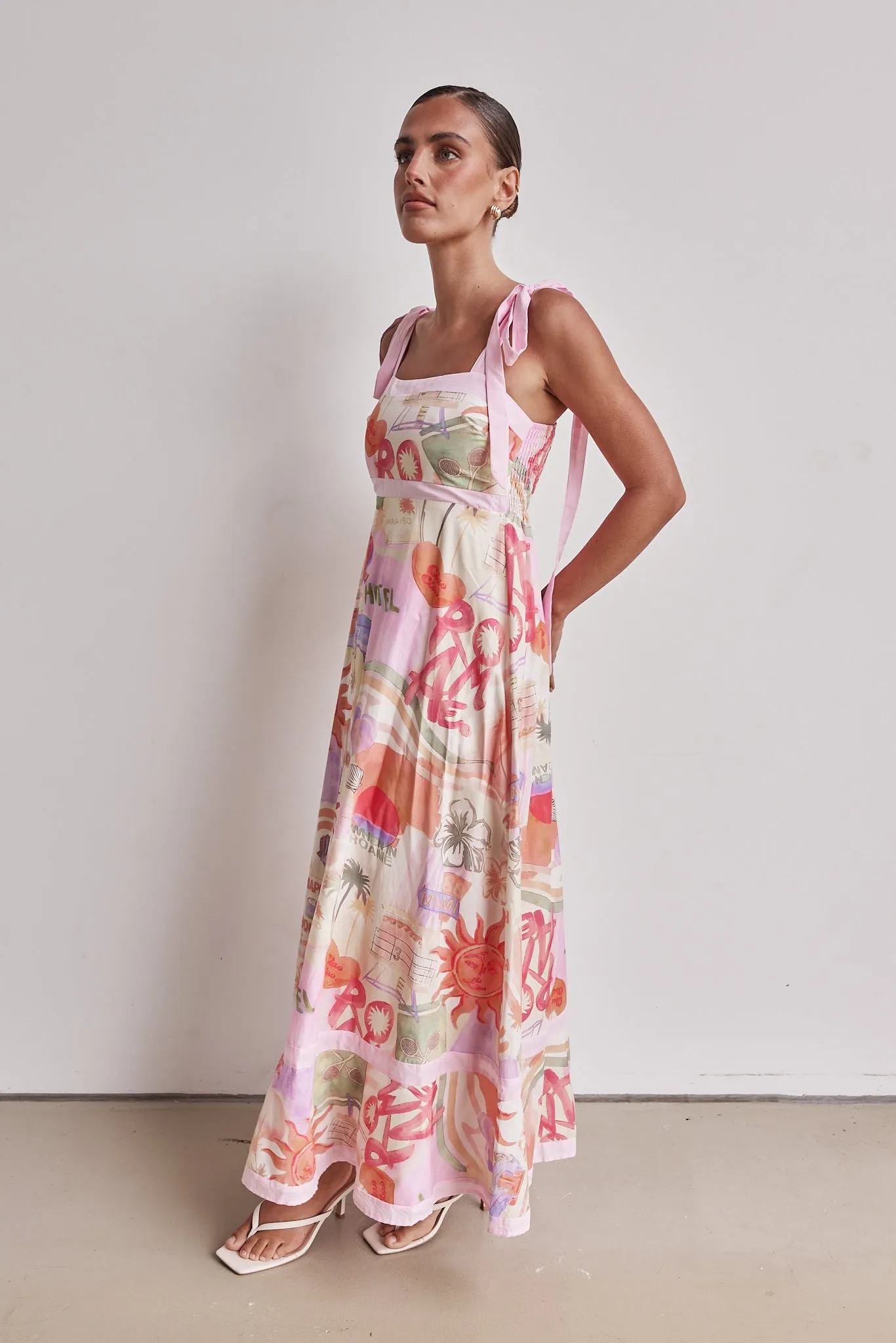 Gina Maxi Dress (Pink)