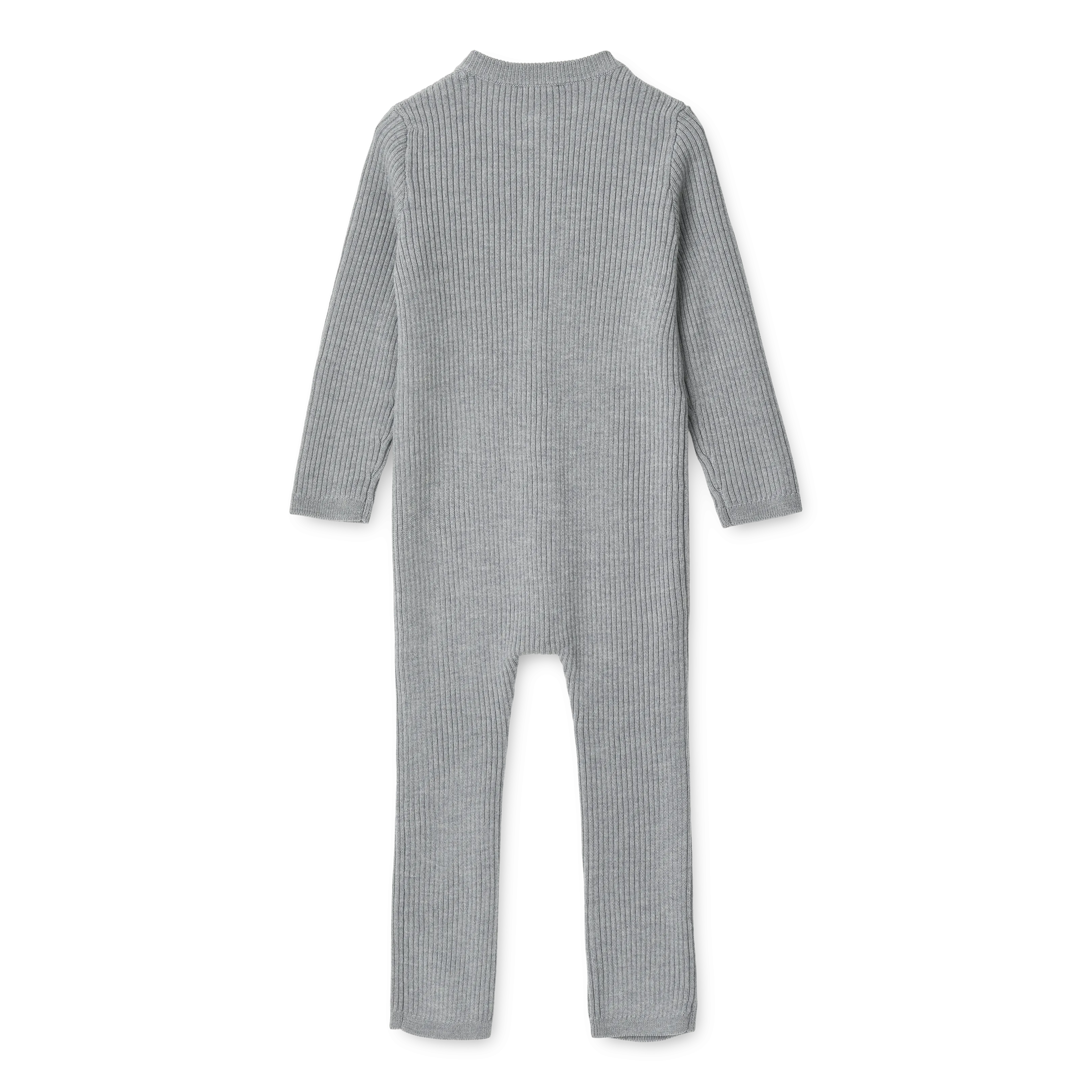 Igor Ribbed Merino Onesie (Grey Melange)