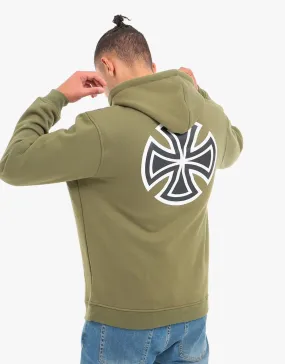 Independent Bar Cross Pullover Hoodie - Army Green