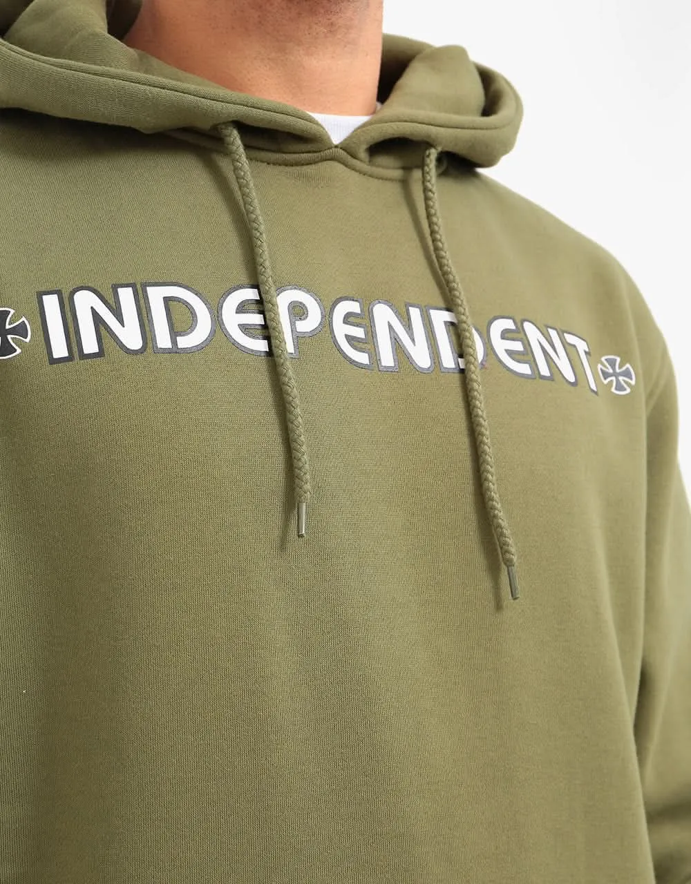 Independent Bar Cross Pullover Hoodie - Army Green