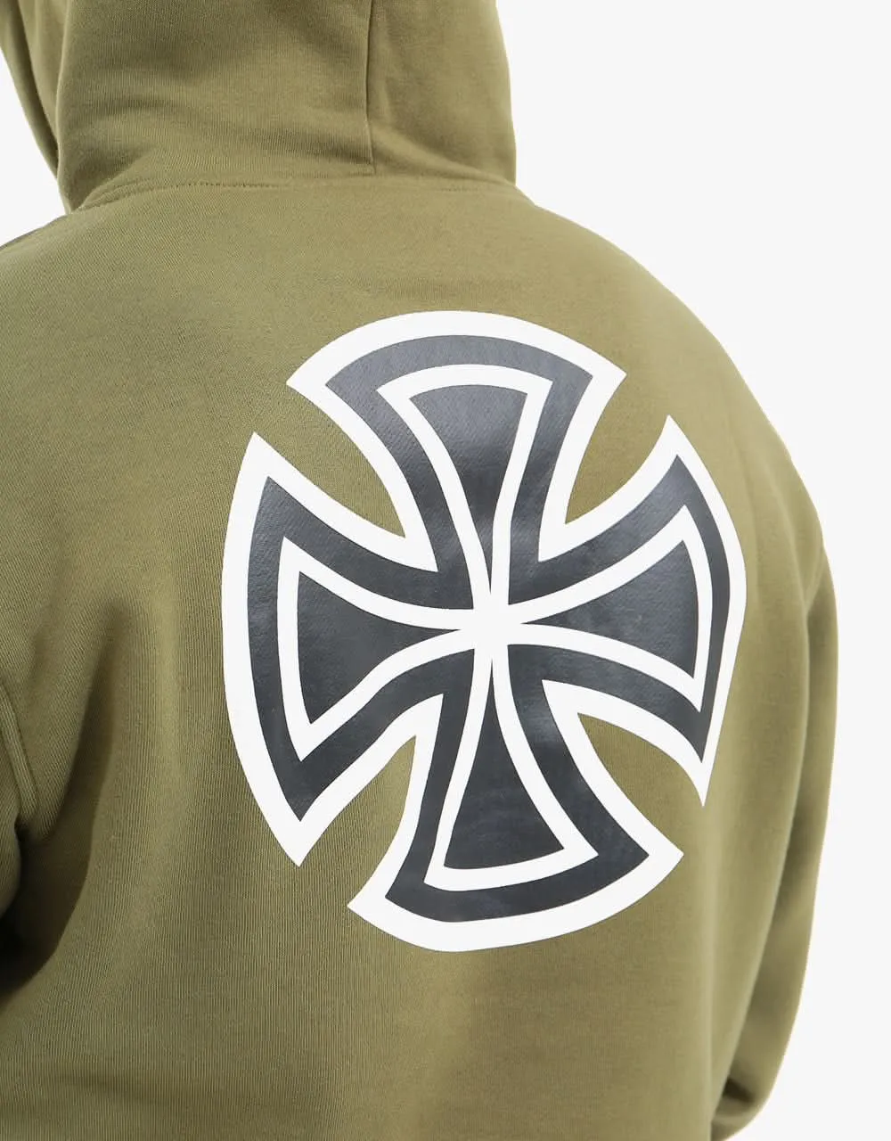 Independent Bar Cross Pullover Hoodie - Army Green