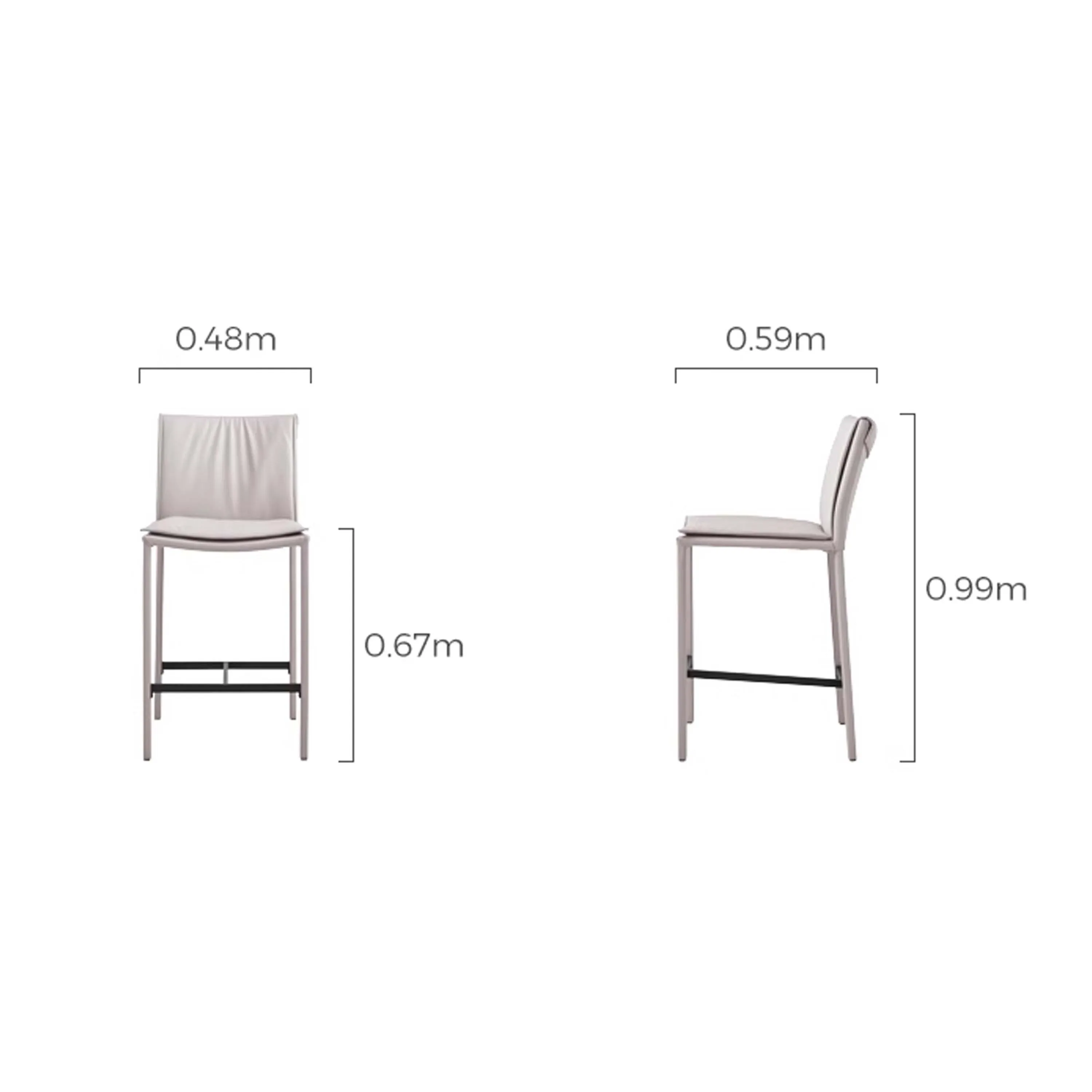 JACKSON Curved Back Bar Stool