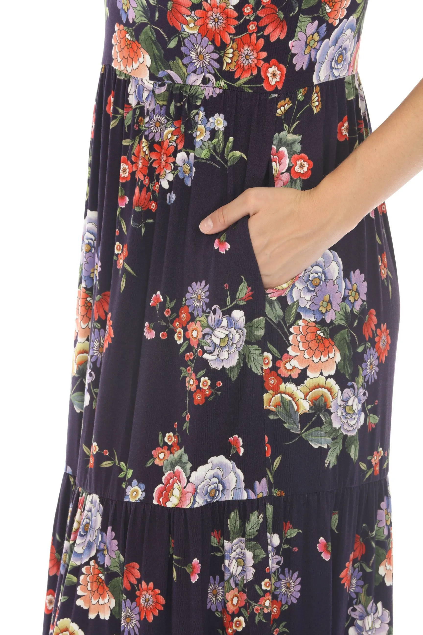 Johnny Was The Janie Elsa Favorite Tiered Henley Knit Dress Boho Chic T35324