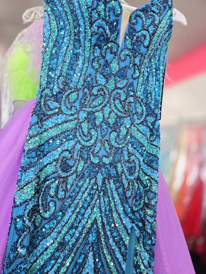 Jovani 38707 Beaded Strapless Peak Point Prom Dress Maxi Slit Pageant Gown Sequin Gown