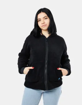 KAVU Womens Cozy Harbor Hooded Fleece - Black Chalet