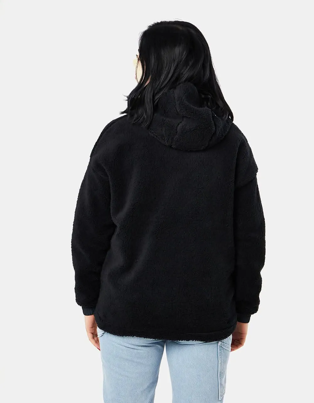KAVU Womens Cozy Harbor Hooded Fleece - Black Chalet