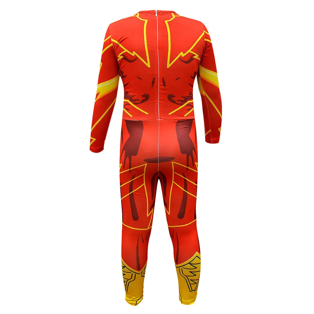 Kids  The Flash Cosplay Costume Jumpsuit Mask Outfits Halloween Carnival Suit