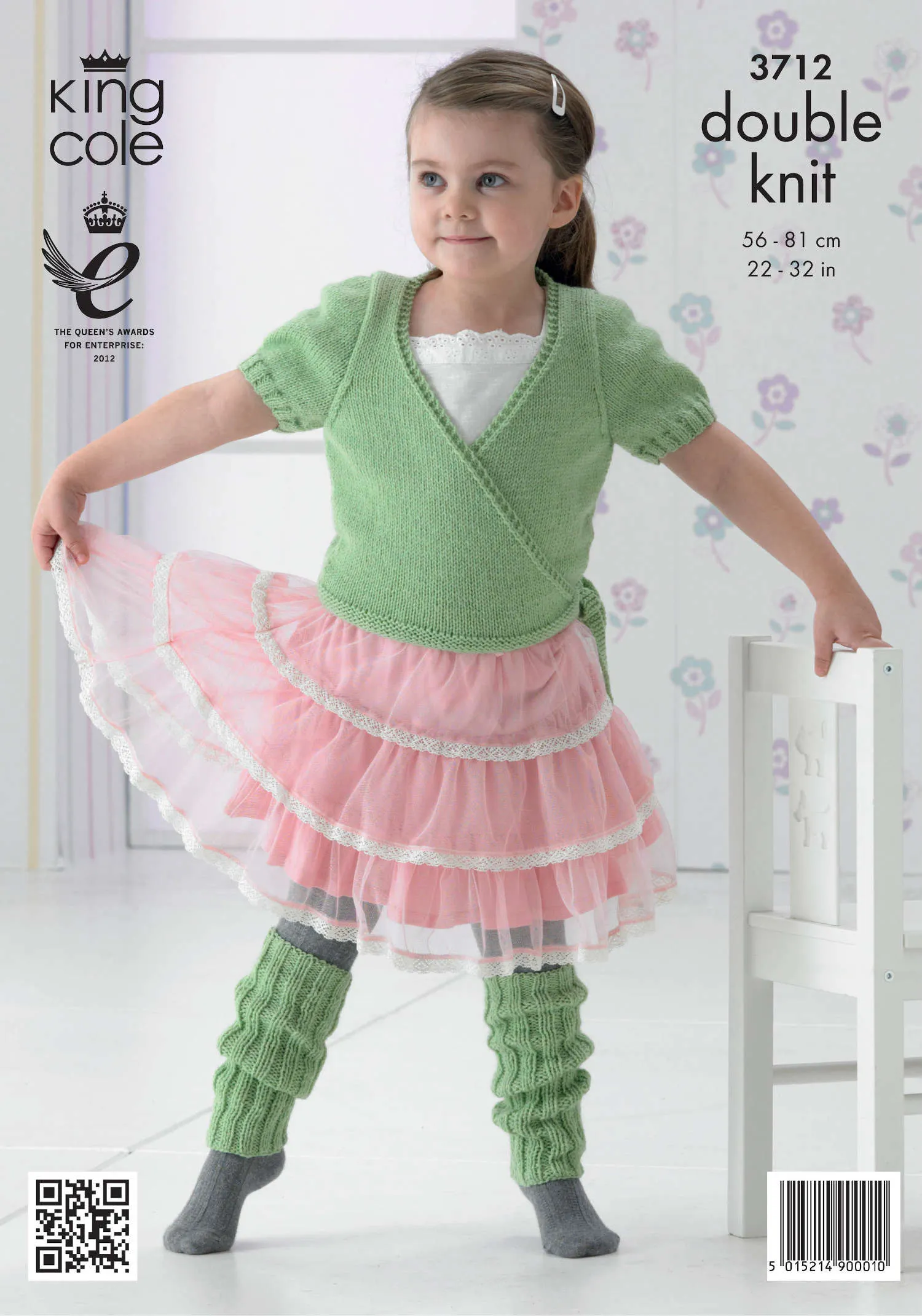 King Cole 3712 Double Knitting Pattern - Ballet Cardigans & Leg Warmers DK (22-32in)