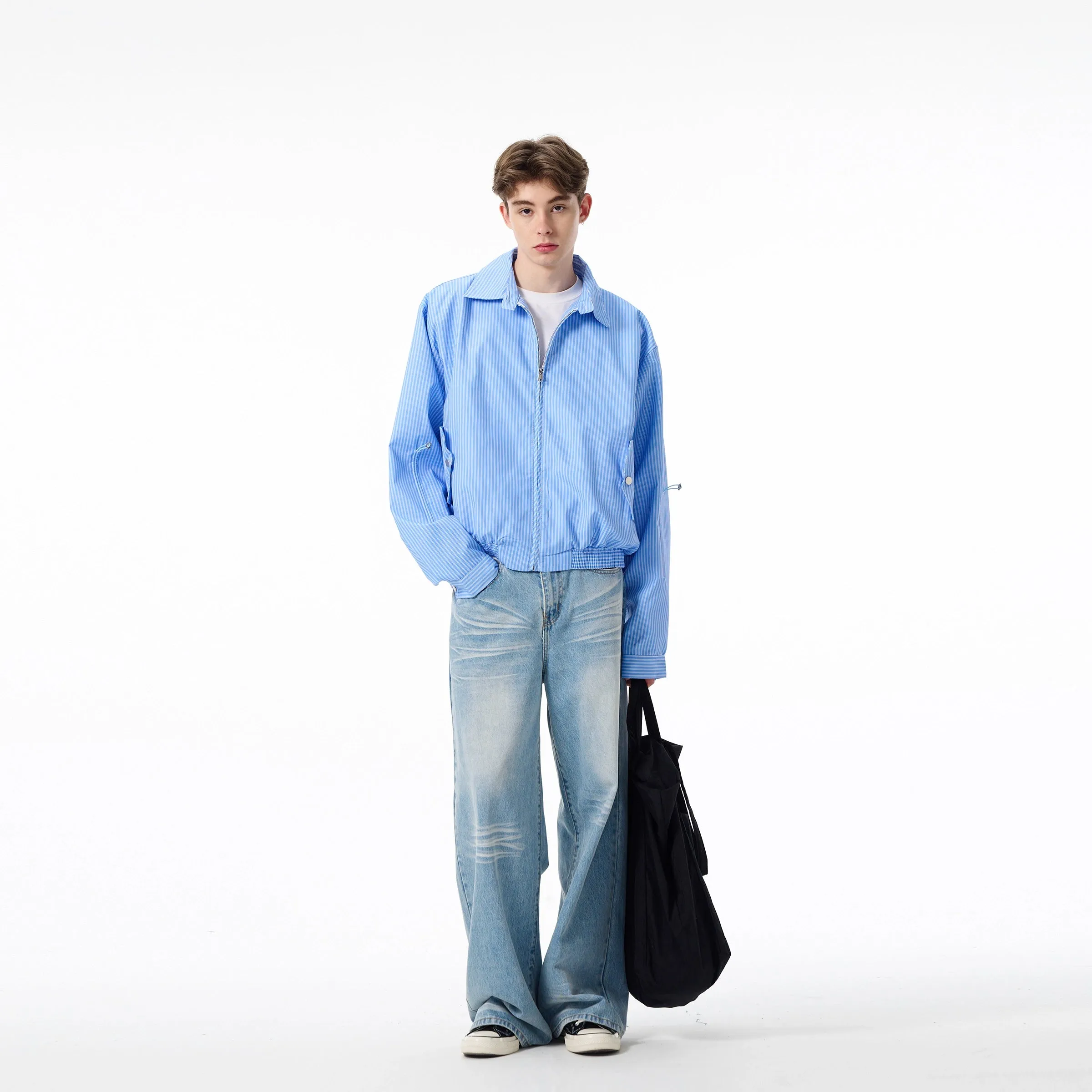 Madwitch Striped Bomber Jacket