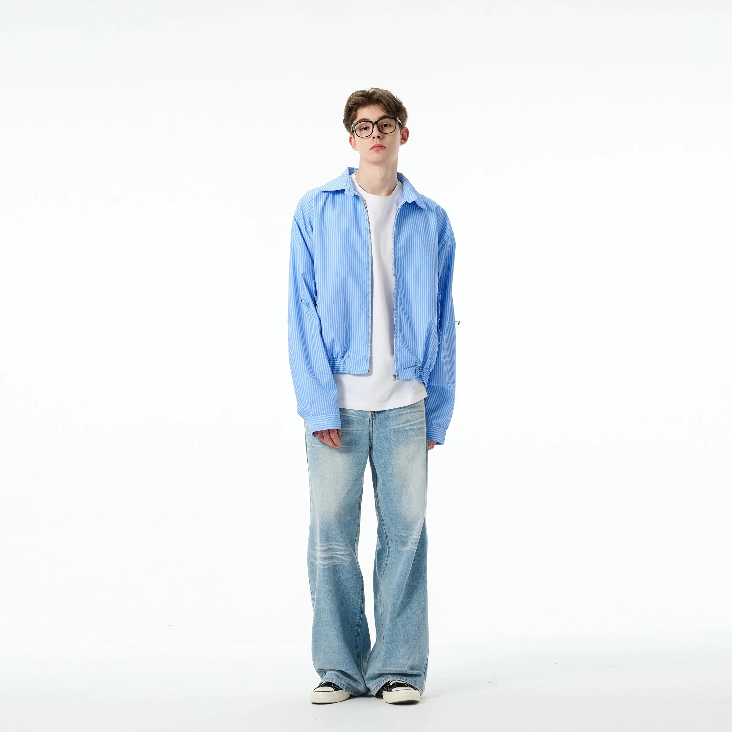 Madwitch Striped Bomber Jacket