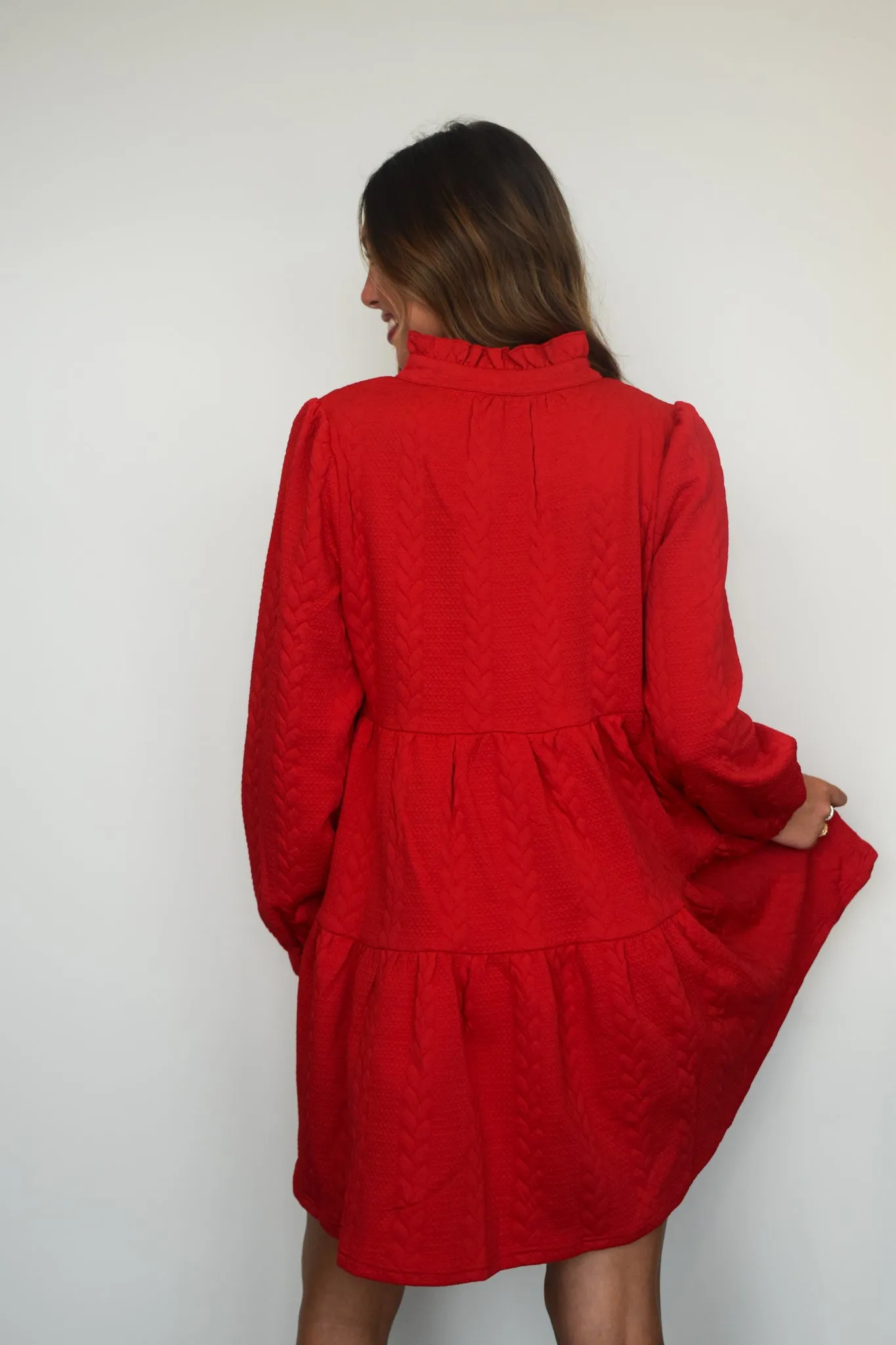 Mary Quilted Textured Dress