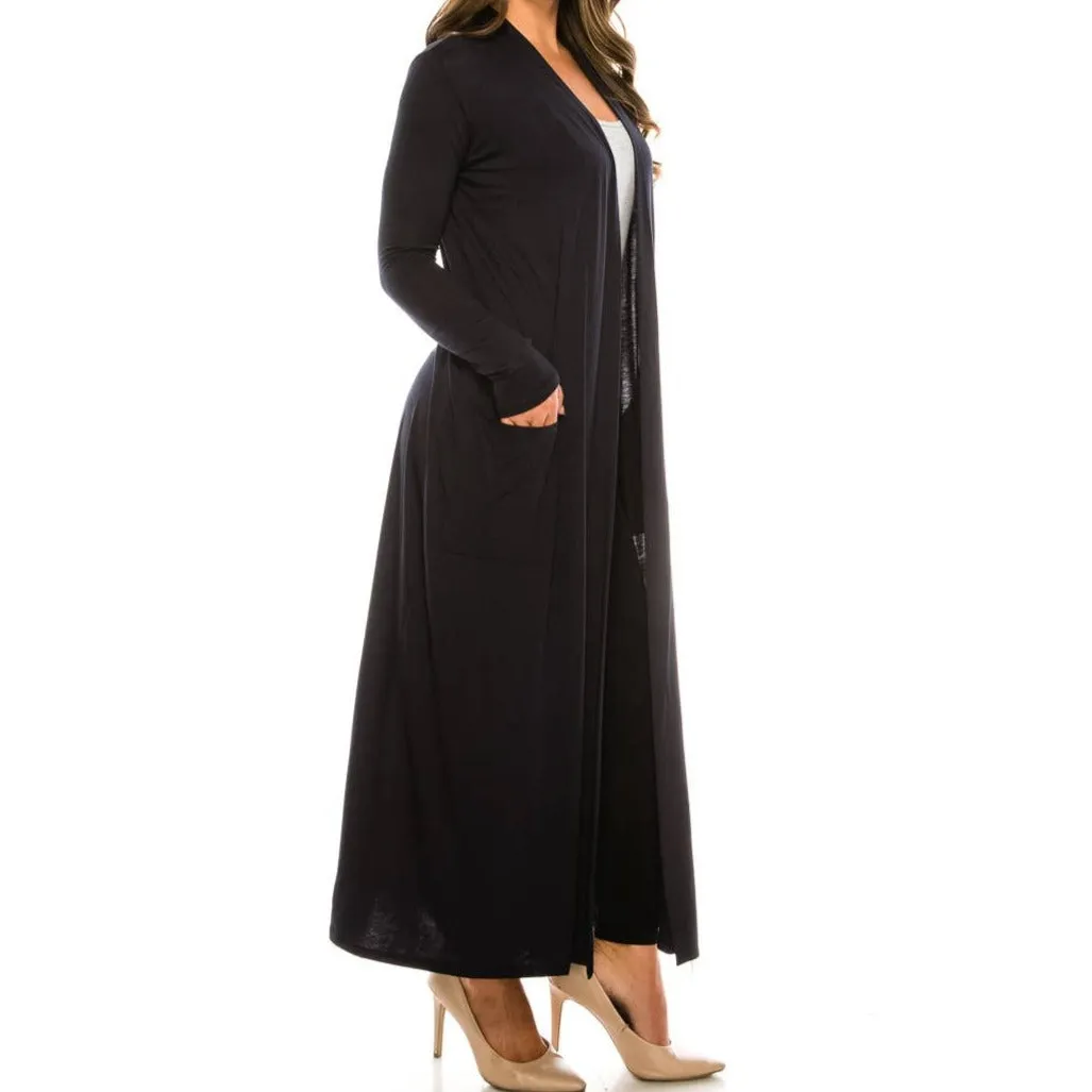 Maxi Cardigan with Pockets (5 Colours)