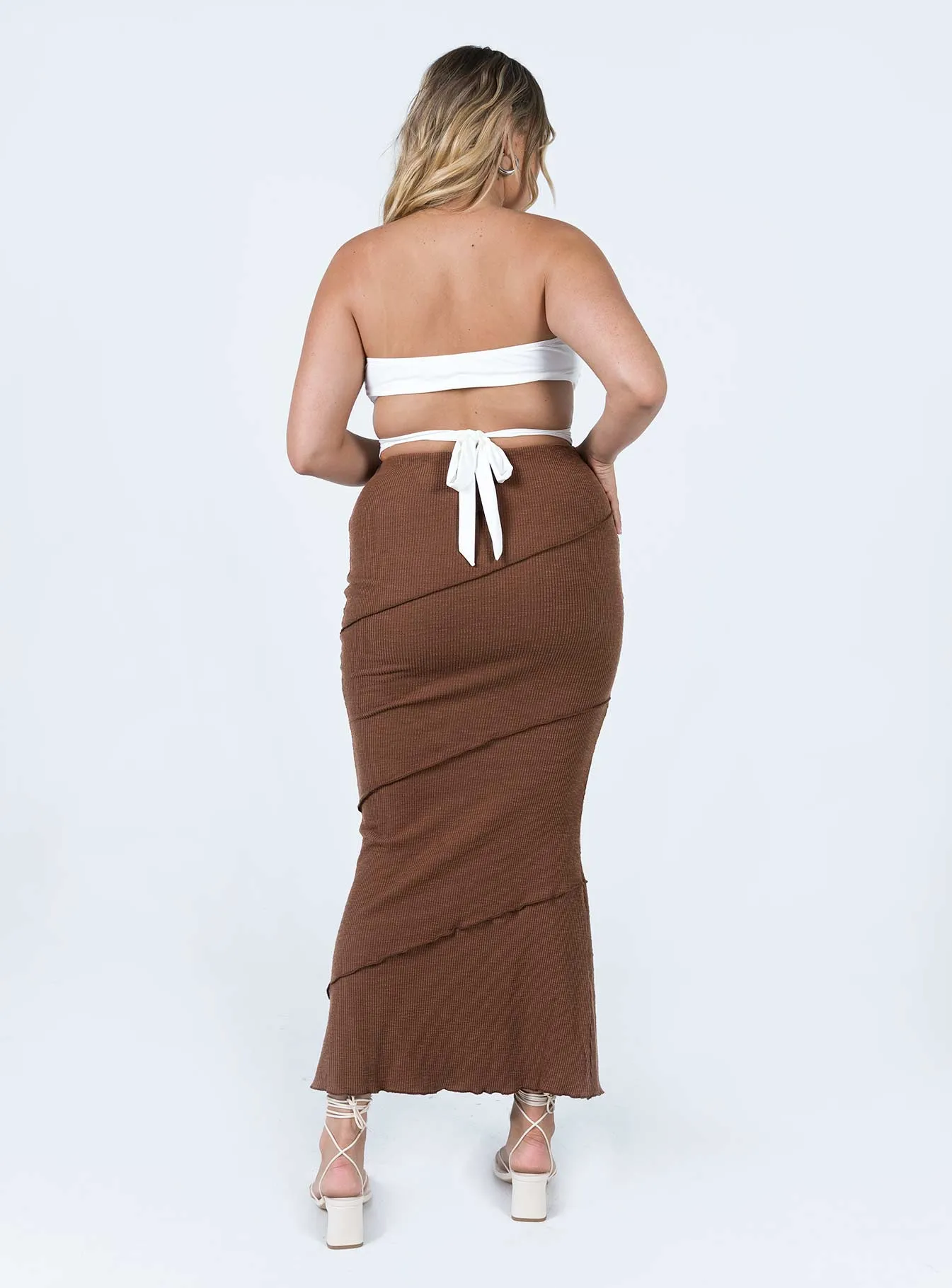 Oscar Maxi Skirt Brown