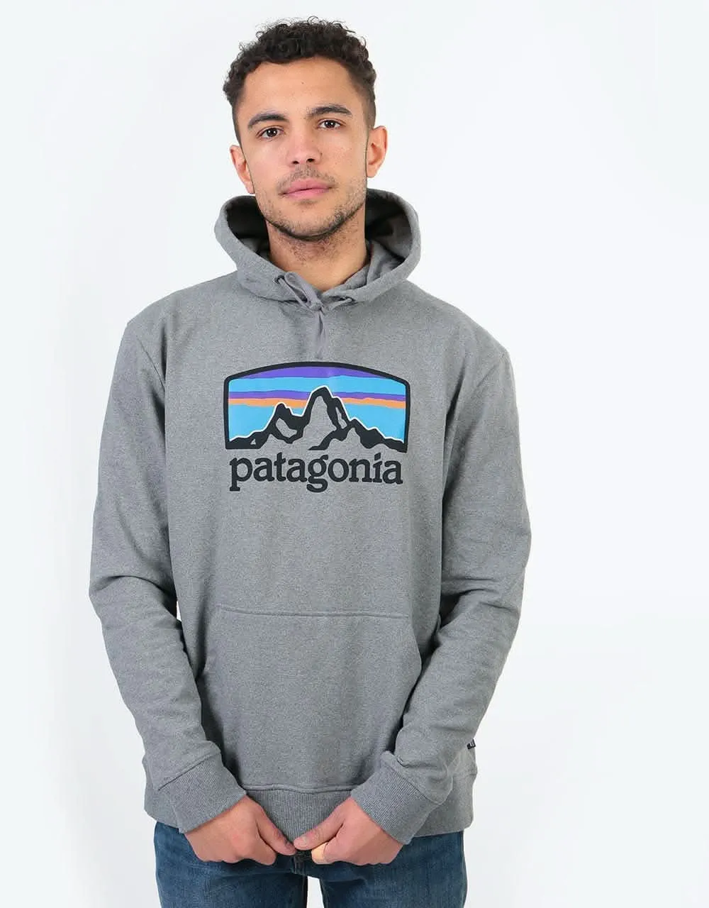 Patagonia Fitz Roy Horizons Uprisal Pullover Hoodie - Gravel Heather