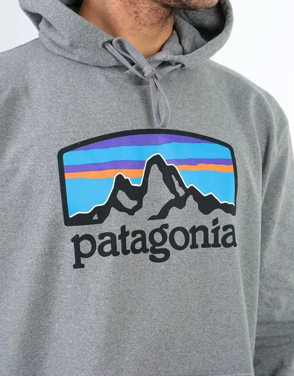 Patagonia Fitz Roy Horizons Uprisal Pullover Hoodie - Gravel Heather