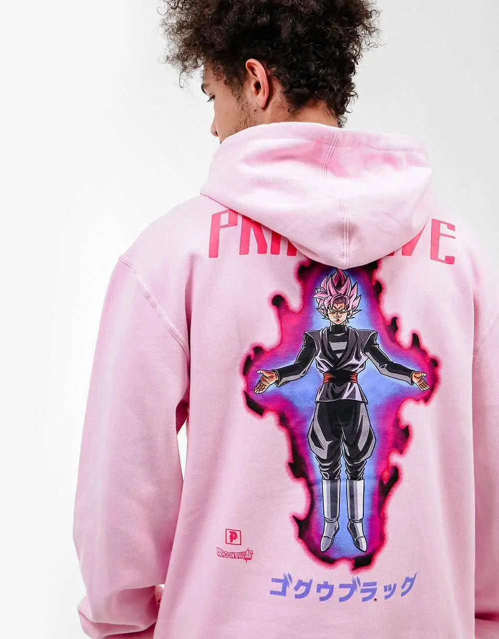 Primitive x Dragon Ball Super Goku Black Rose Pullover Hoodie - Pink
