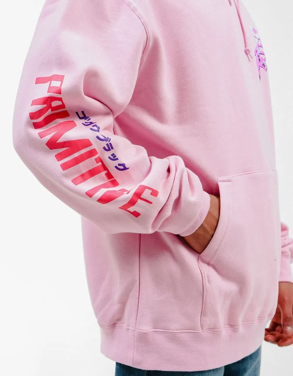 Primitive x Dragon Ball Super Goku Black Rose Pullover Hoodie - Pink