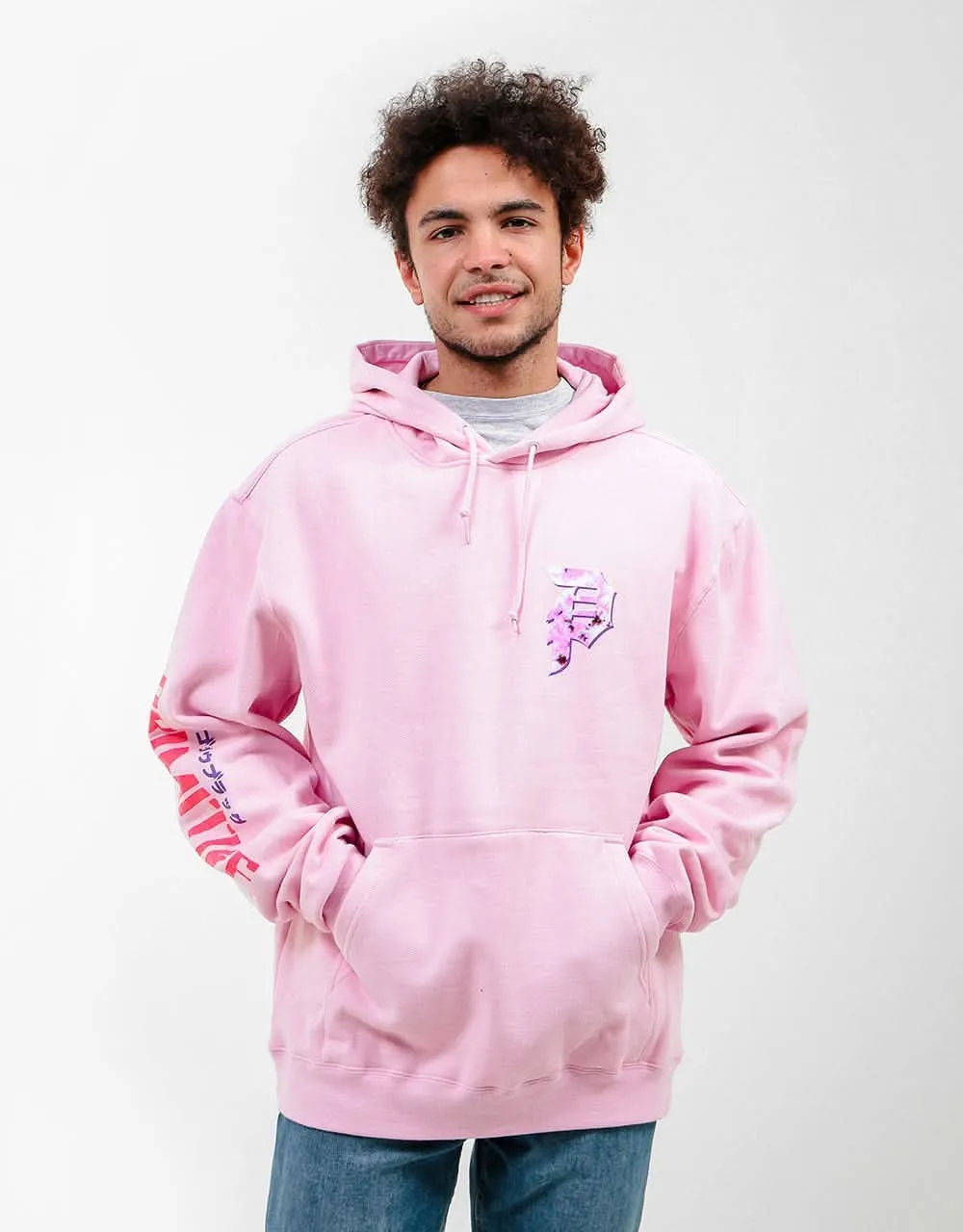 Primitive x Dragon Ball Super Goku Black Rose Pullover Hoodie - Pink