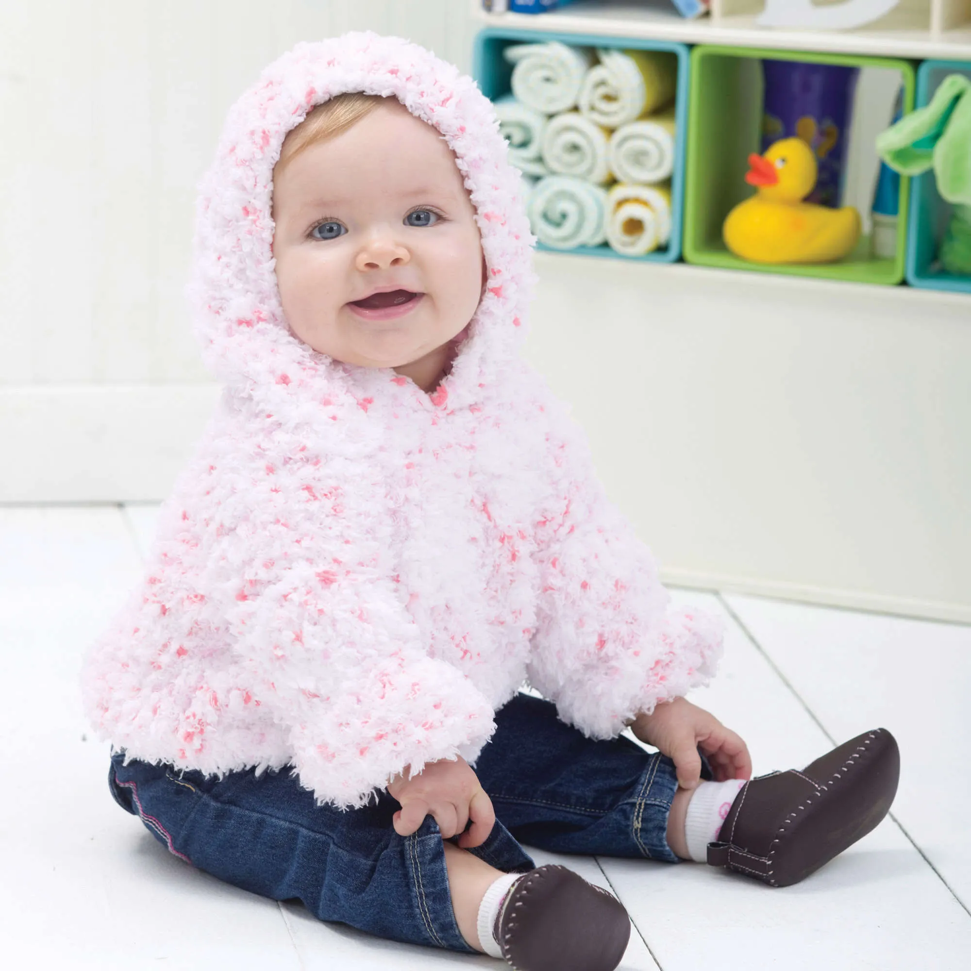 Red Heart Knit Huggable Hoodie