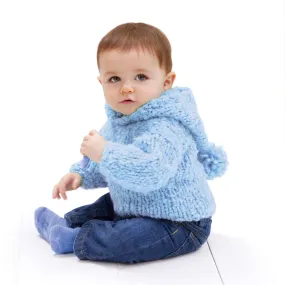 Red Heart Knit Peek-a-Boo Hoodie
