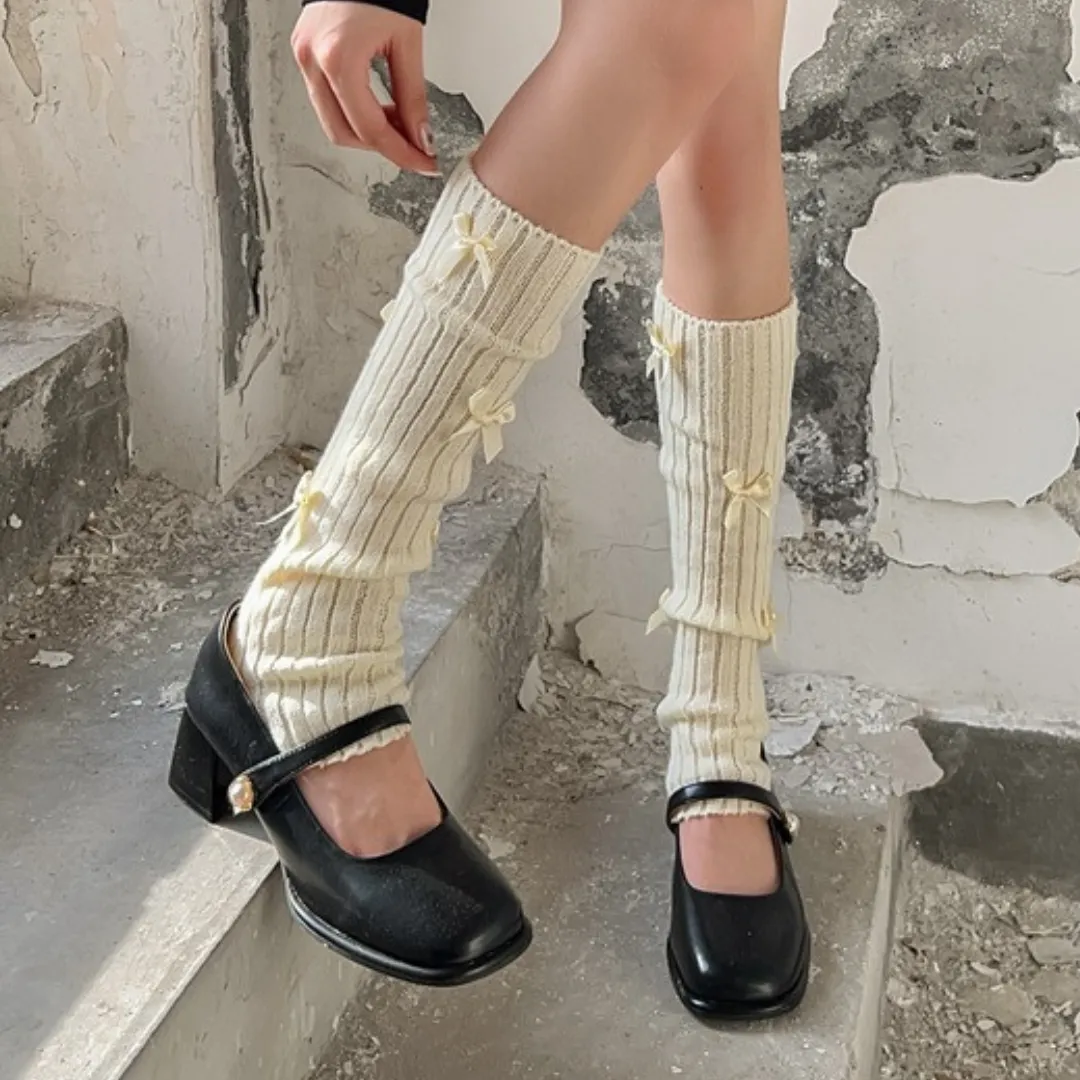 ribbon leg warmers lf2572