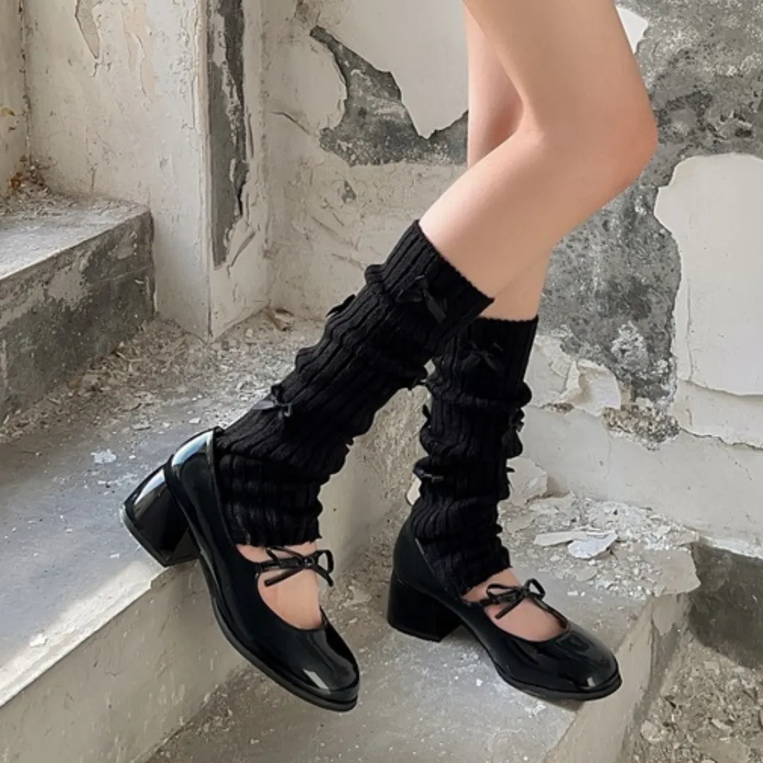 ribbon leg warmers lf2572
