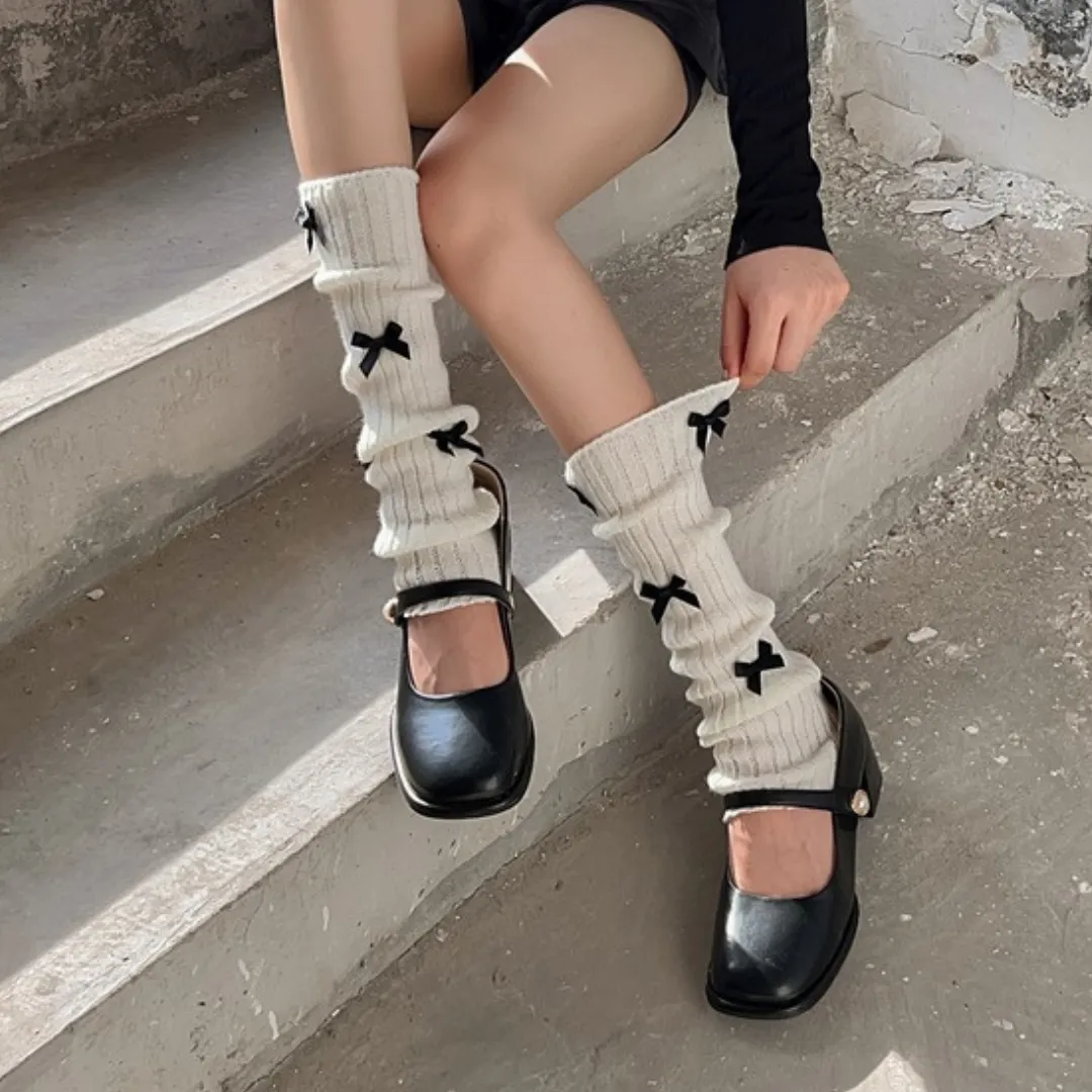 ribbon leg warmers lf2572