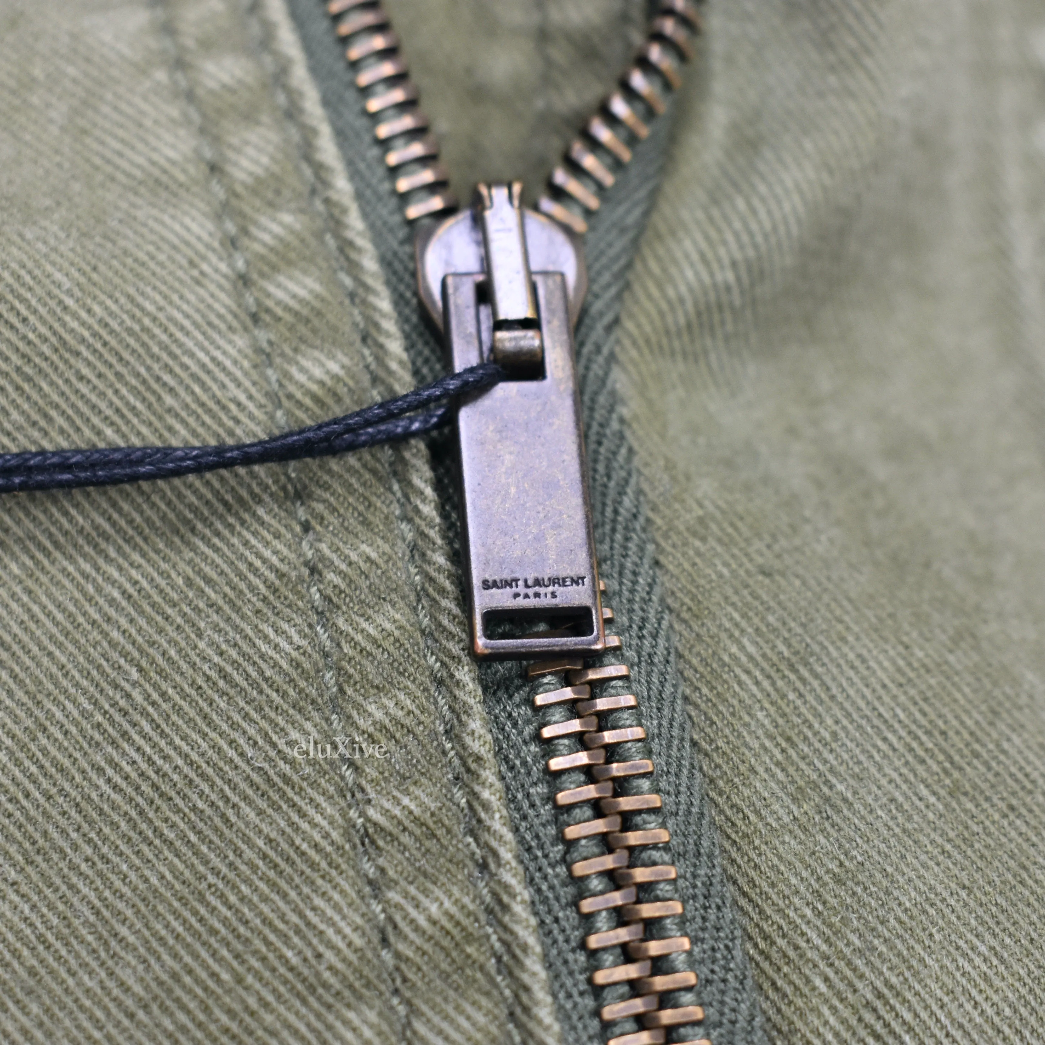 Saint Laurent - Distressed Military Twill Aviator Jacket