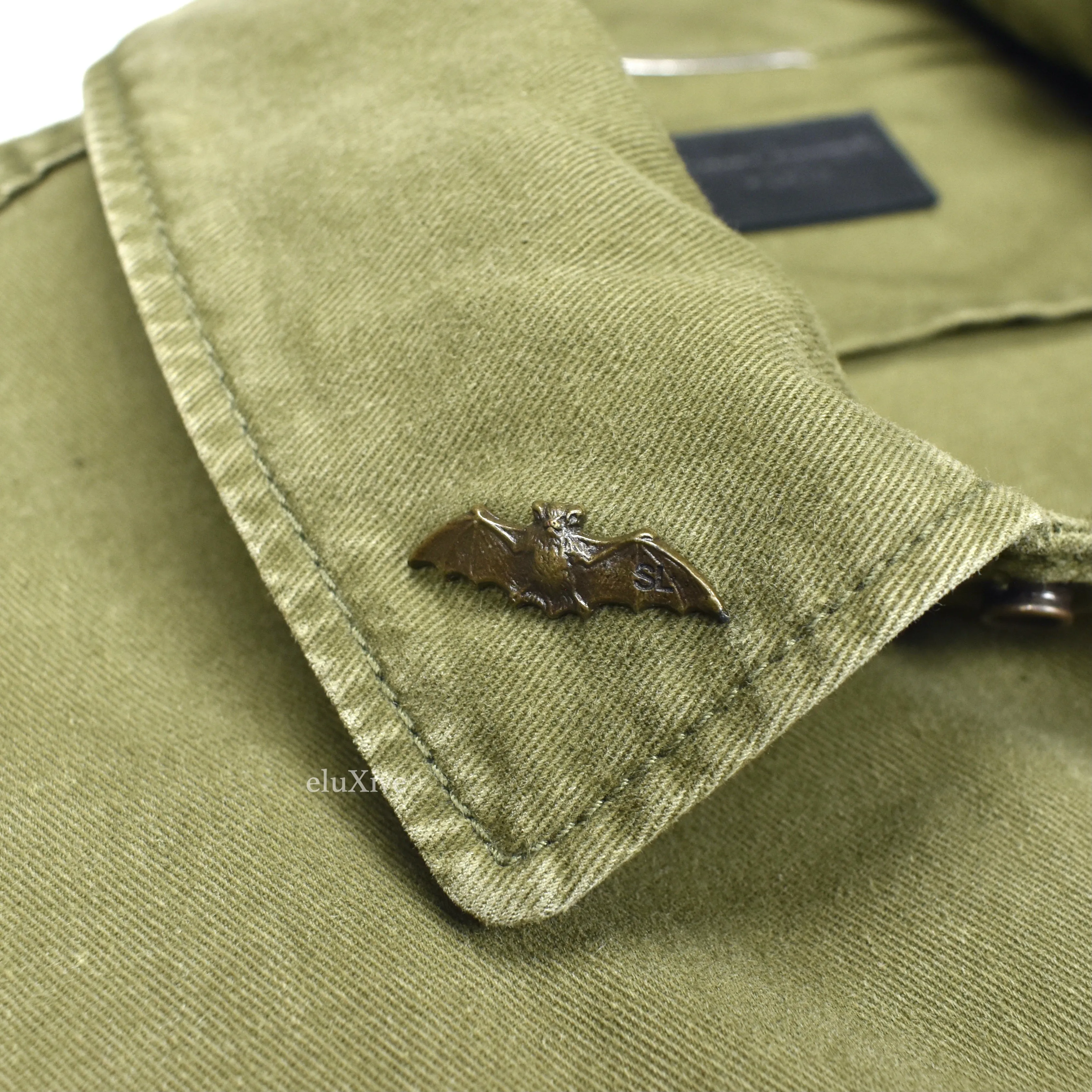 Saint Laurent - Distressed Military Twill Aviator Jacket