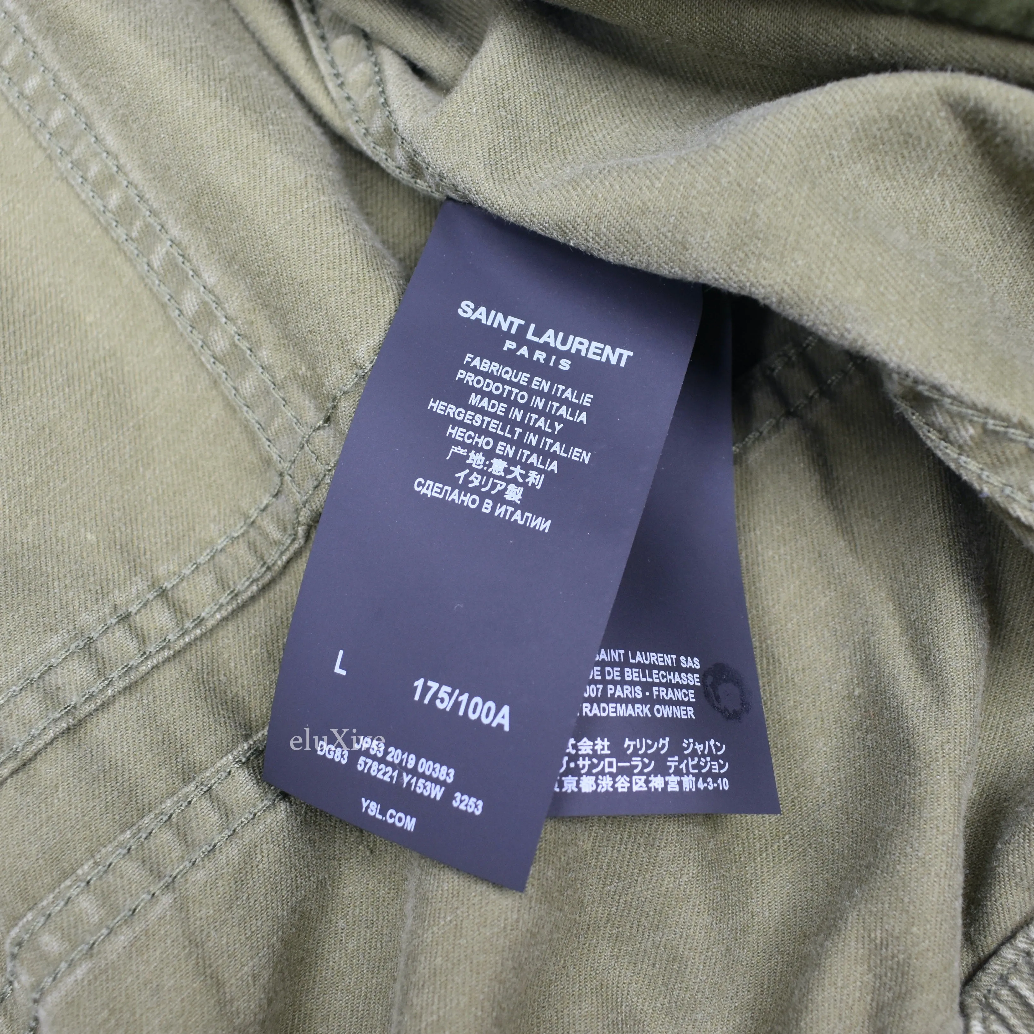 Saint Laurent - Distressed Military Twill Aviator Jacket