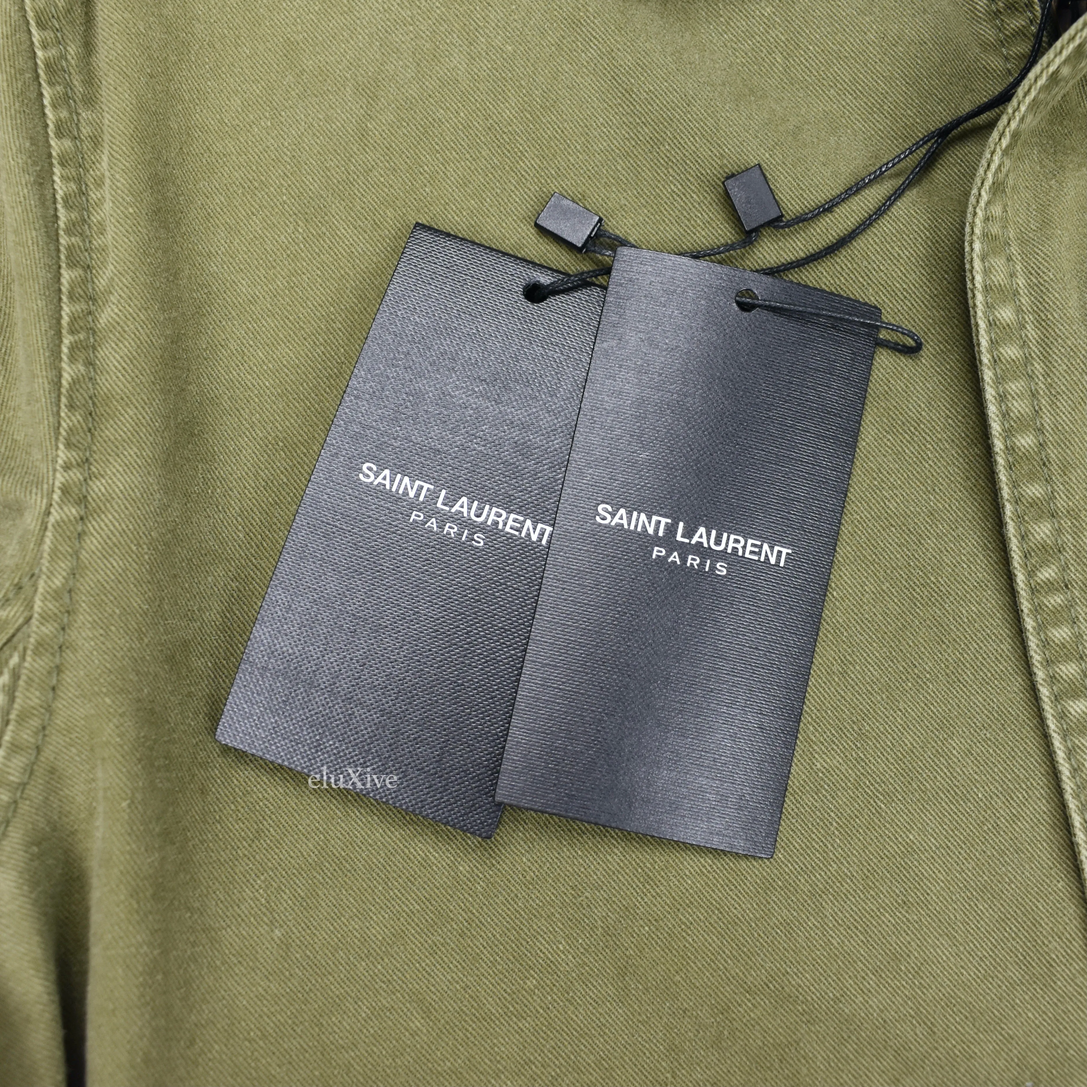 Saint Laurent - Distressed Military Twill Aviator Jacket