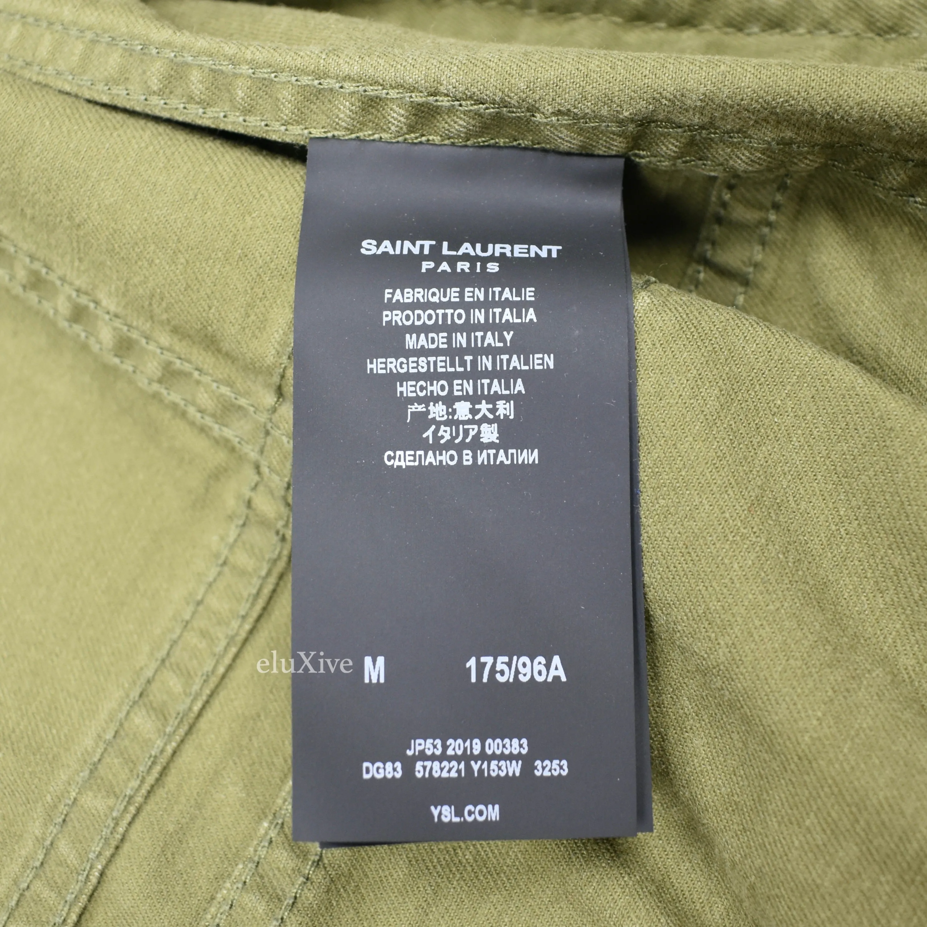 Saint Laurent - Distressed Military Twill Aviator Jacket