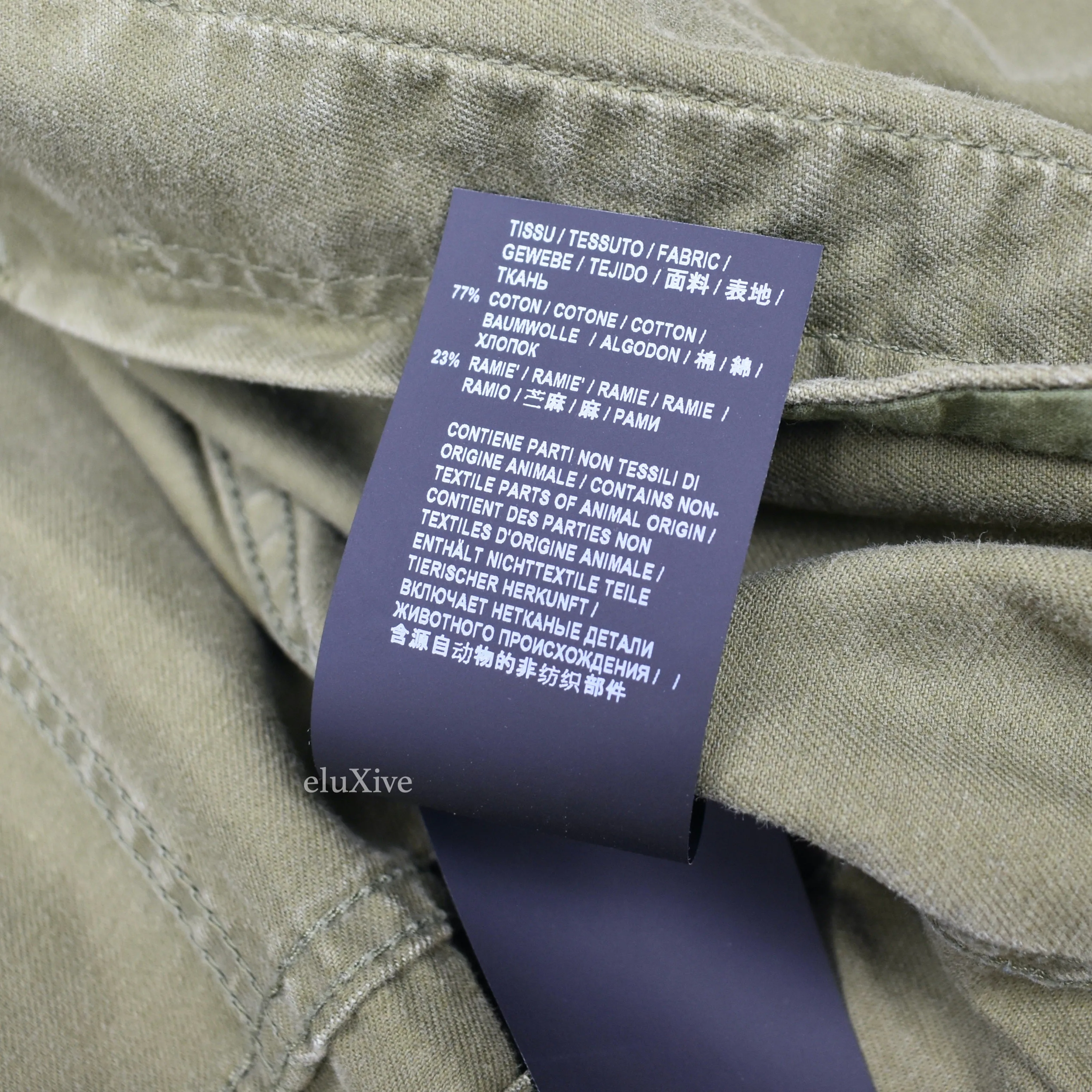 Saint Laurent - Distressed Military Twill Aviator Jacket