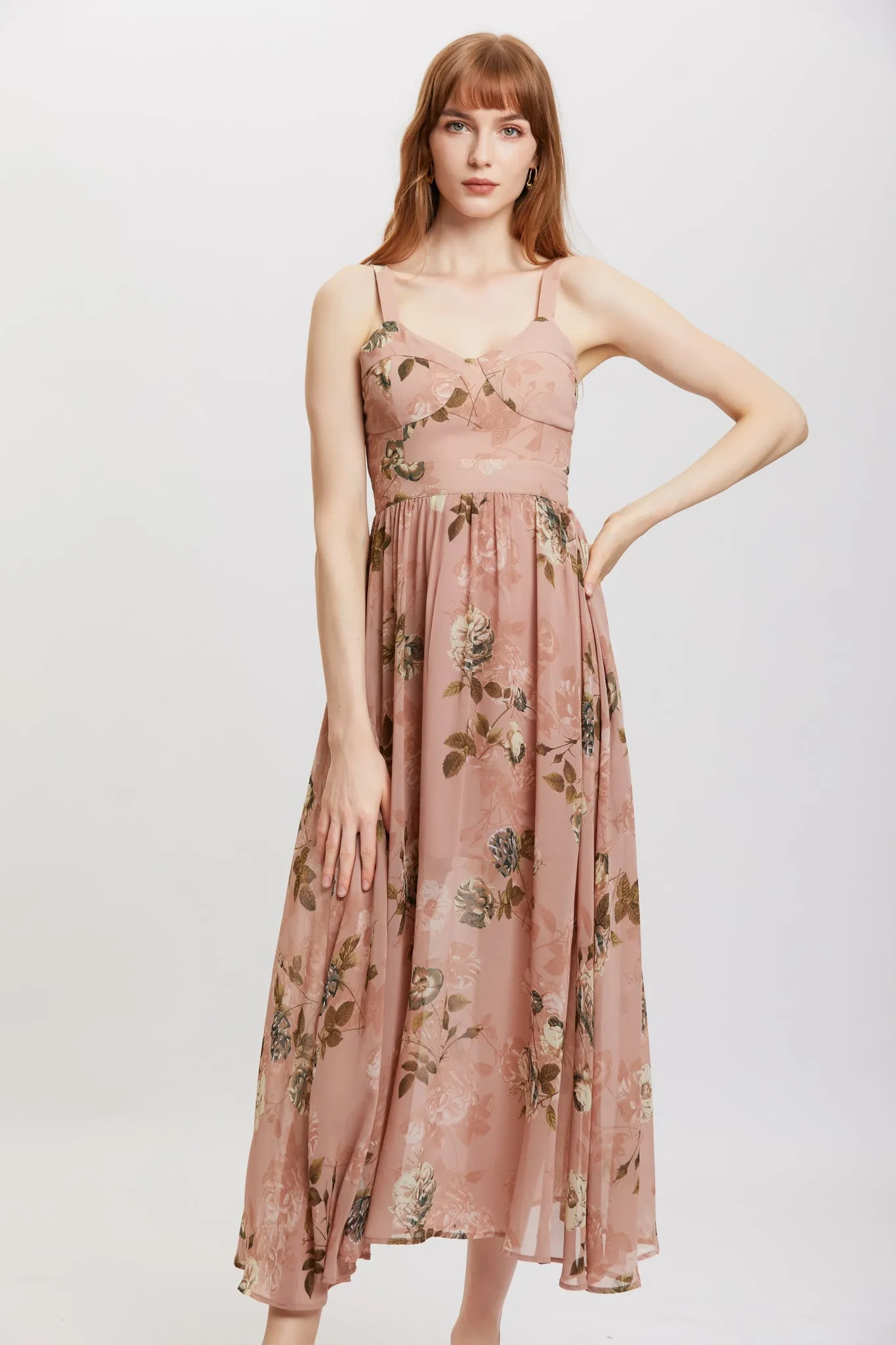 Since Then | Rose Sweetheart Mixi Dress